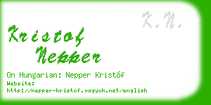 kristof nepper business card