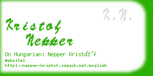 kristof nepper business card